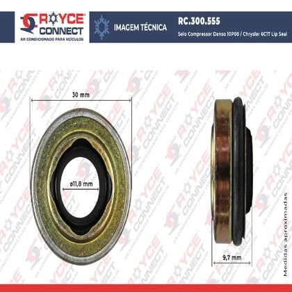 Imagem de Selo Compressor Denso 10P08 6C17 Lip Seal R12 R134A