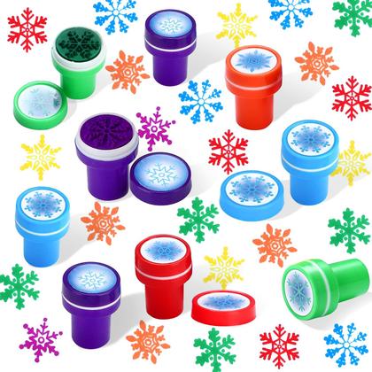 Imagem de Selos de Flocos de Neve Skylety - 60 Peças para Crianças - Ideal para Artes e Artesanato