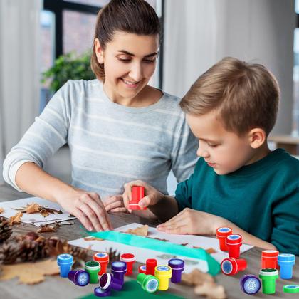 Imagem de Selos de Flocos de Neve Skylety - 60 Peças para Crianças - Ideal para Artes e Artesanato