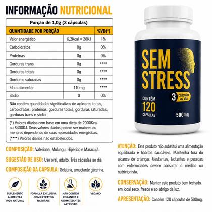 Imagem de Sem Stress 500mg 120 Cápsulas Natuvite