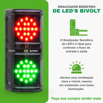 Imagem de Semáforo Led Sinalizador Ipec Estacionamento Luz Bivolt