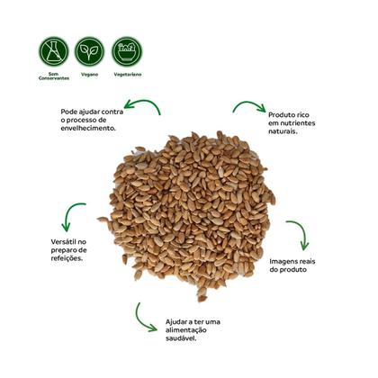 Imagem de Semente de Girassol Torrada sem Casca com Sal 100% Natural 100g