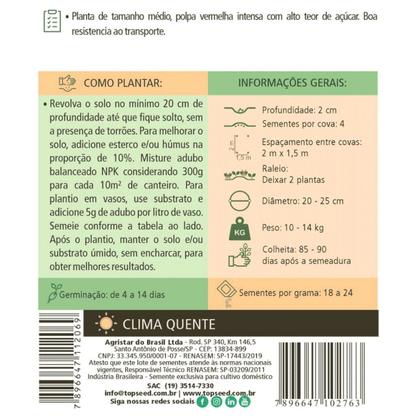 Imagem de Sementes De Melancia Crimson Sweet Tradicional 2,00g