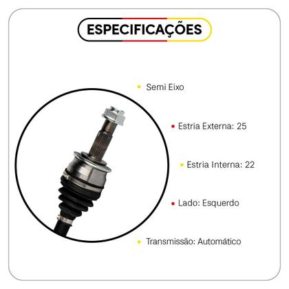 Imagem de Semi Eixo GM Onix, Prisma, Cobalt, Spin, Sonic Automático 8V