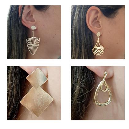 Imagem de SEMI JOIAS ATACADO KIT 8 PEÇAS FOLHEADAS - Jady Joias