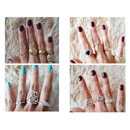 Imagem de SEMI JOIAS ATACADO KIT 8 PEÇAS FOLHEADAS - Jady Joias