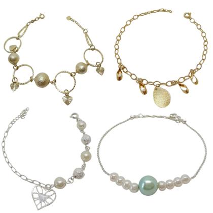 Imagem de SEMI JOIAS ATACADO KIT 8 PEÇAS FOLHEADAS - Jady Joias