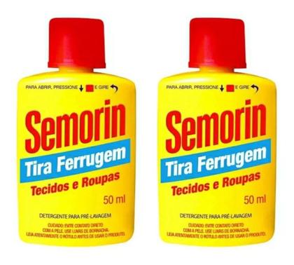 Imagem de Semorin Tira Ferrugem Detergente Líquido Pré Lavagem 50ml