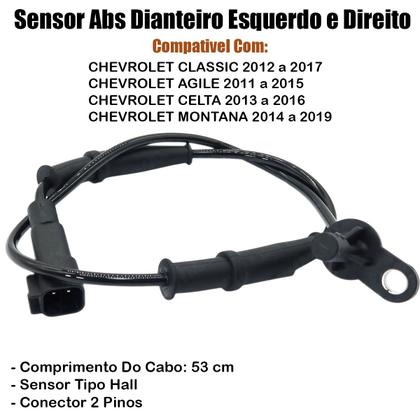 Imagem de Sensor Abs Dianteiro Corsa Agile Celta Montana 2011 a 2019