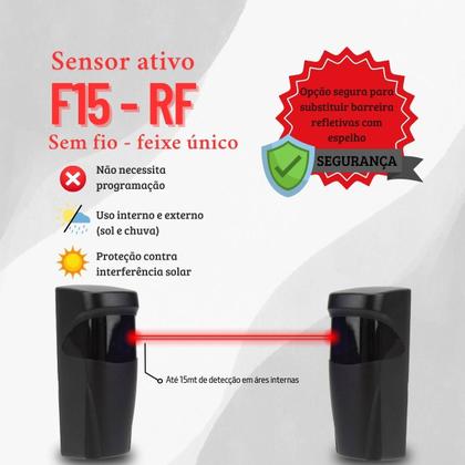 Imagem de Sensor ativo f15 - rf sem fio feixe único ipec