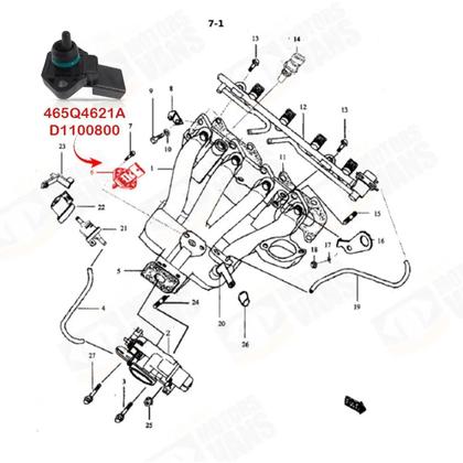 Imagem de Sensor chana 05/12 map coletor admissao - imp