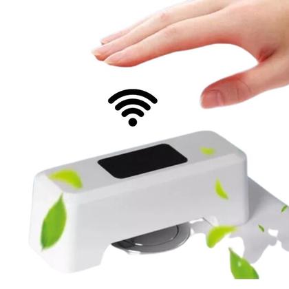 Imagem de Sensor de Descarga Automatico Inteligente Bateria Recarregavel USB Privada Vaso Sanitario Banheiro Lavabo Hotel Loja Shopping Restaurante Residencial