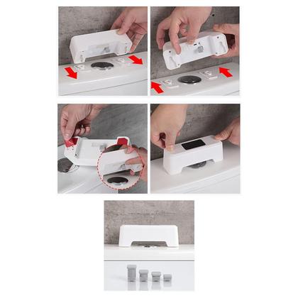 Imagem de Sensor de Descarga Automatico Inteligente Bateria Recarregavel USB Privada Vaso Sanitario Banheiro Lavabo Hotel Loja Shopping Restaurante Residencial