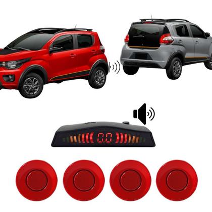Imagem de Sensor de estacionamento 4 pontos first option 22mm vermelho