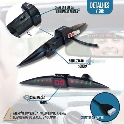Imagem de Sensor De Estacionamento Ré Visor Slim Renault Fluence Todos