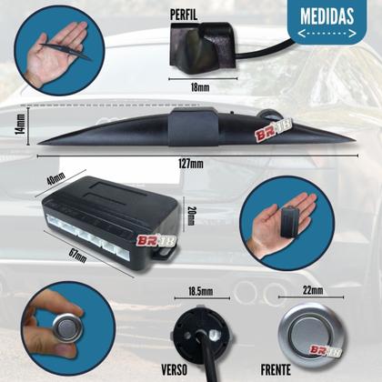 Imagem de Sensor De Estacionamento Ré Visor Slim Renault Fluence Todos