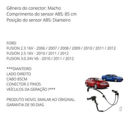 Imagem de Sensor de freio abs ford fusion 2.3 2.5 3.0 2006 á 2012 dianteiro direito