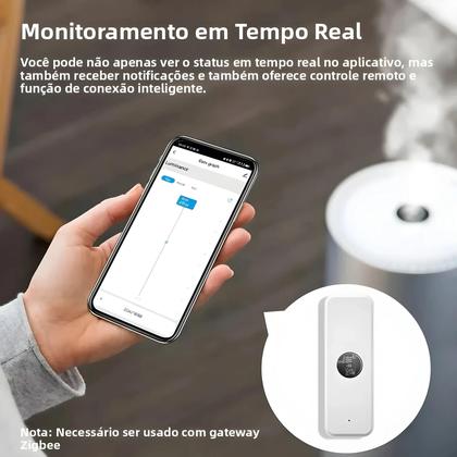 Imagem de Sensor De Luz Inteligente Tuya ZigBee Para Casa Conectada: Detector De Luminosidade E Brilho Com