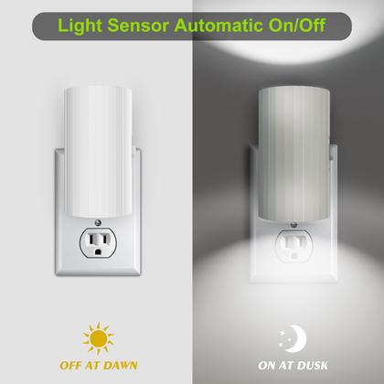 Imagem de Sensor de luz noturna WSKVEZZA Dusk To Dawn 0-100 LM 5000K, pacote com 2
