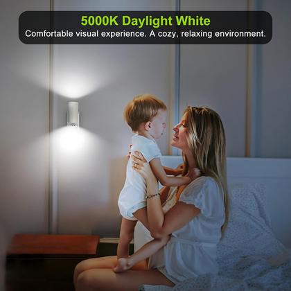 Imagem de Sensor de luz noturna WSKVEZZA Dusk To Dawn 0-100 LM 5000K, pacote com 2
