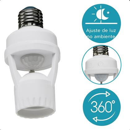 Imagem de Sensor de Movimento E27 com Fotocélula para Lâmpadas LED de Alta Potência
