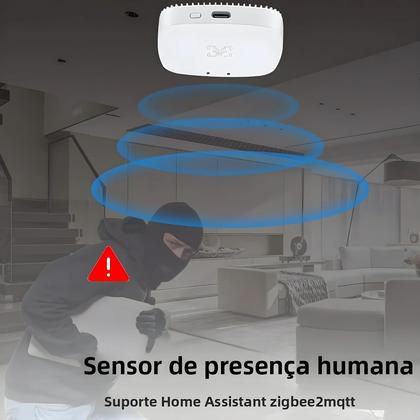 Imagem de Sensor de Movimento Inteligente Wi-Fi Zigbee Tuya - Detector de Presença com Radar Corporal