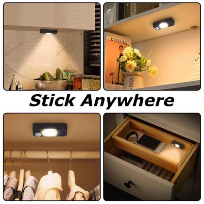 Imagem de Sensor de movimento LED Puck Lights NIEGNOWOO, pacote com 4 unidades