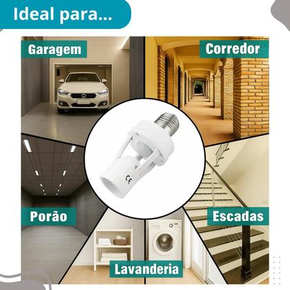 Imagem de Sensor de Movimento para Lâmpada E27 com Fotocélula e Tecnologia de Detecção de Movimento