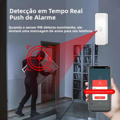 Imagem de Sensor De Movimento PIR WiFi Zigbee Para Casa Inteligente, Detector Infravermelho Compatível Com