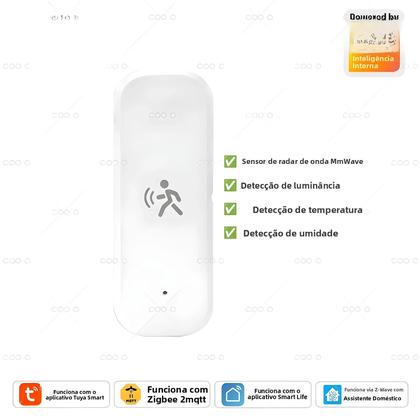 Imagem de Sensor De Movimento Radar MmWave 10G Zigbee Detector Humano Com Sensor De Iluminância Temperatura E