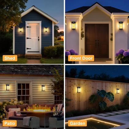 Imagem de Sensor de movimento Solar Fence Lights btfarm 7x5,5 cm, pacote com 2