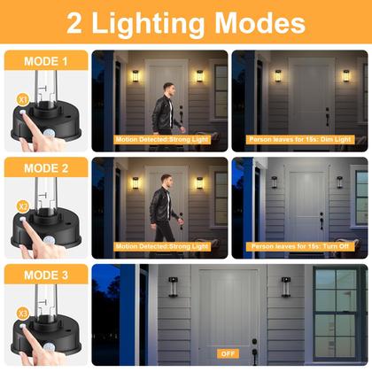 Imagem de Sensor de movimento Solar Fence Lights btfarm 7x5,5 cm, pacote com 2