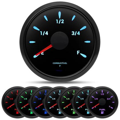 Imagem de Sensor de Nível de Combustível 0-190 Ohm - 52mm, 7 Cores, à Prova d'Água IP67