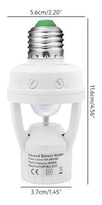 Imagem de Sensor De Presença C/ Fotocélula Lâmpada Soquete E-27