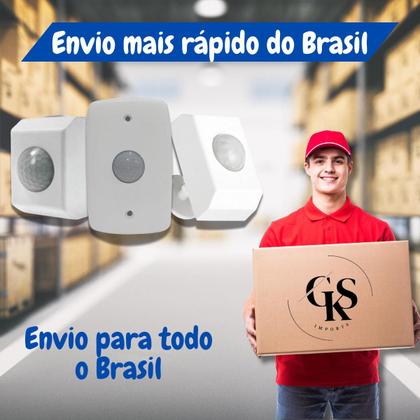 Imagem de Sensor De Presença Com Fotocelula Cobertura 360 De Sobrepor Parede ou Teto Bivolt - GKS