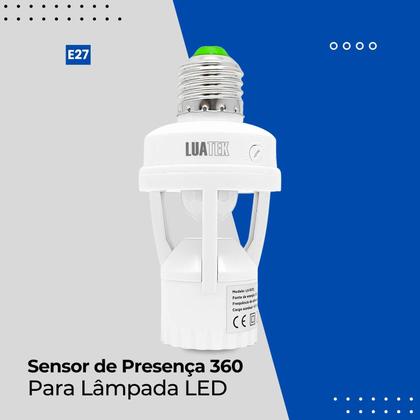 Imagem de Sensor De Presença Com Fotocélula Para Lâmpada Soquete E27 Iluminação