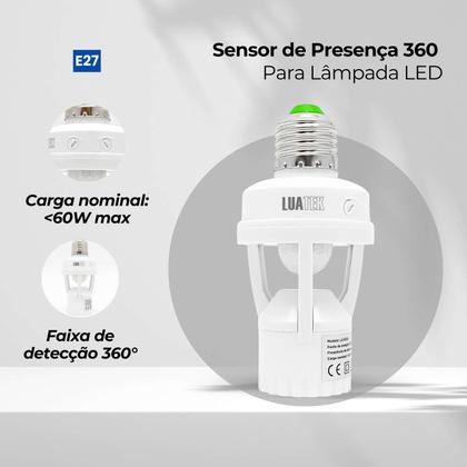 Imagem de Sensor De Presença Com Fotocélula Para Lâmpada Soquete E27 Iluminação