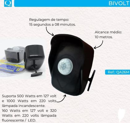 Imagem de Sensor De Presença de Parede Multi 180 Externo QA26M