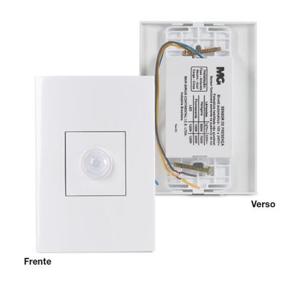 Imagem de Sensor de Presença Embutir Parede 4x2 Com Fotocelula Sleek