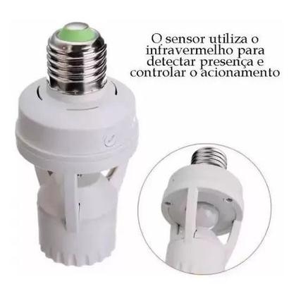 Imagem de Sensor De Presença Fotocélula Para Lâmpada Até 60w Detecção 360º Soquete E27 Luatek LK-6015