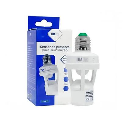 Imagem de Sensor De Presença Fotocélula Para Lâmpada Até 60w Detecção 360º Soquete E27 Luatek LK-6015