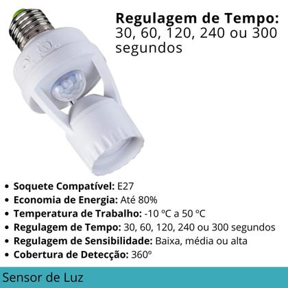 Imagem de Sensor de Presença para Lâmpada Soquete  com Fotocélula de Alta Sensibilidade