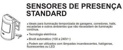 Imagem de Sensor De Presença Sobrepor Parede C/ Fotocélula Mps-40f Margirius