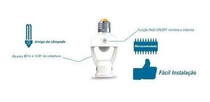 Imagem de Sensor De Presença Soquete Base E27 Função Rele Exatron