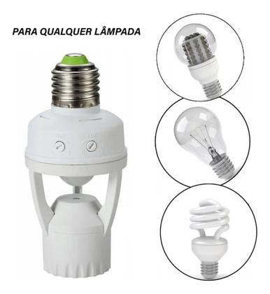 Imagem de Sensor De Presença Soquete De Luz Iluminação E27 Movimento 360