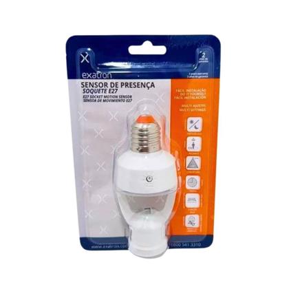 Imagem de Sensor de Presença Soquete E27 Ajuste Manual SPT0E27 Exatron