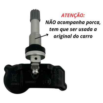 Imagem de Sensor de pressão de pneu tpms 26689967 GM 433 MHz onix premier e plus e tracker modelo cinza metálico