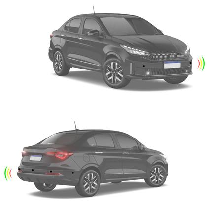 Imagem de Sensor de Ré 6 Pontos Preto Fosco KX3 para Multimídia Android Universal