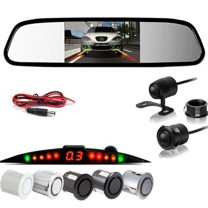 Imagem de Sensor de ré Câmera de ré Traseira Retrovisor LCD HB20