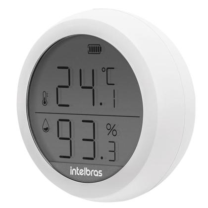 Imagem de Sensor de Temperatura e Umidade Inteligente Intelbras MTU 1001, Compatível com Alexa e Google Assistente